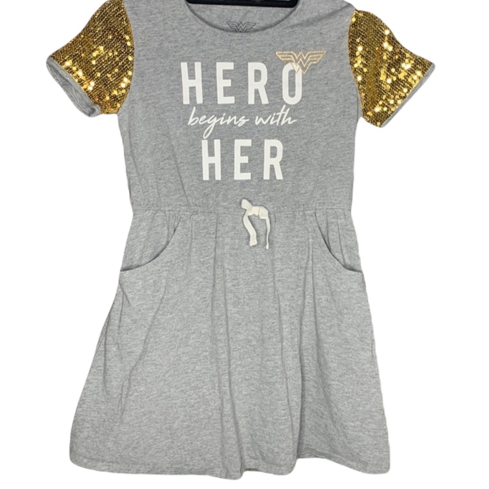 Girls Wonder Woman Dress w/ Sequence